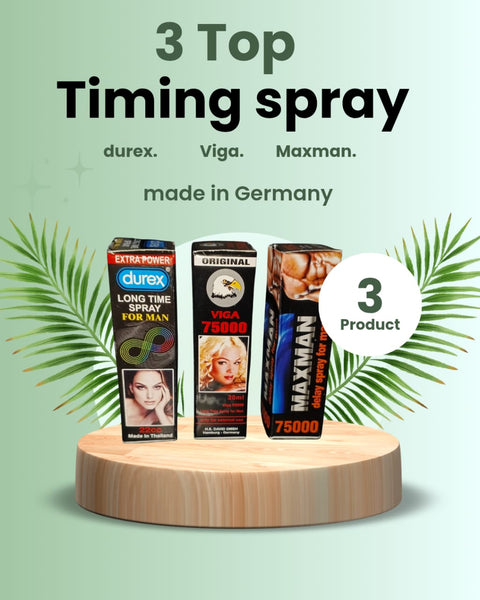 3 Top Long-Lasting Delay Timing Spray for Men – Waterproof Odor Protection (pack of 3)