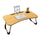 Laptop Table | Beige Color | Foldable Legs, Tablet Groove & Cup Slot | Perfect for Working, Reading, Writing, and Eating