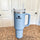 Light Blue Stanley 40 Oz Stainless Steel Tumbler | Leak-Proof Vacuum Insulated Travel Mug | Hot & Cold