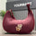 Crescent Luxury Faux Leather Shoulder Bag | Maroon Elegant Handbag for Women