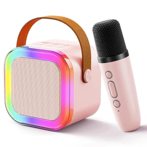 Karaoke Portable Wireless Bluetooth Speaker with Microphone Sound System for Singing and Parties (Random Color)