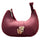 Crescent Luxury Faux Leather Shoulder Bag | Maroon Elegant Handbag for Women