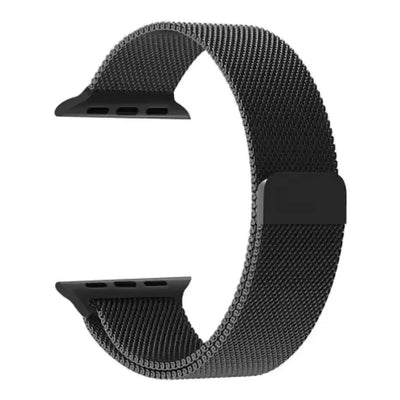 Black | Apple Watch Milanese Magnetic Loop Strap | Stainless Steel Band  | 42mm / 44mm / 45mm