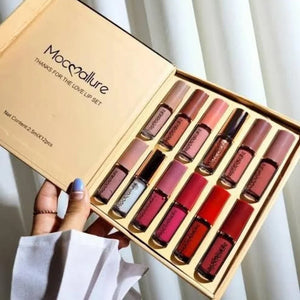 12 Pcs Mocallure Matte Liquid Lipstick Set | High-Pigment, Waterproof & Long-Lasting