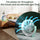 Colorful USB Rechargeable Desktop Fan | Silent Cooling, LED Ambient Light, 3-Speed Rotation