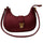 Crescent Luxury Faux Leather Shoulder Bag | Maroon Elegant Handbag for Women