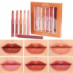 Matte Dream Lipstick Set – 6-Piece Long-Lasting Nude Shades