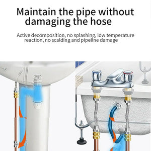 Multipurpose Drain Cleaner – Powerful Pipeline Dredging Agent for Kitchen Sink & Bathroom | Odor Removal & Clog Dis-solve