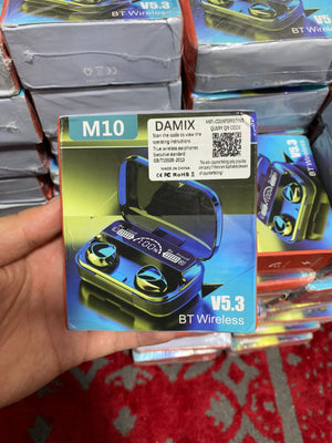 DaMix Original M10 Bluetooth Earbuds – Wireless Earphones with LED Display & Power Bank Case